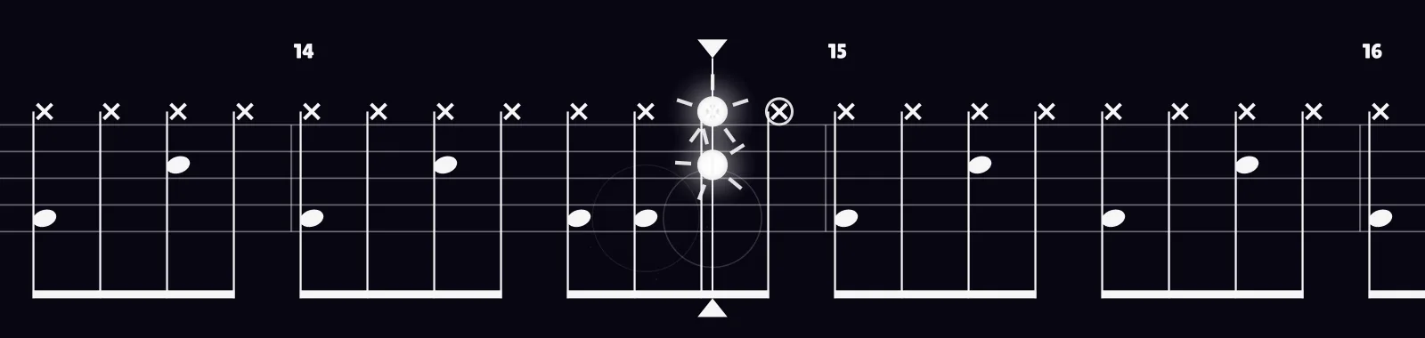start the car by Jude Cole as drum notation in DRUMY