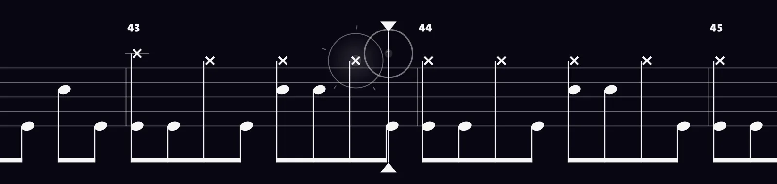 Sugar, We're Goin Down by Fall Out Boy as drum notation in DRUMY