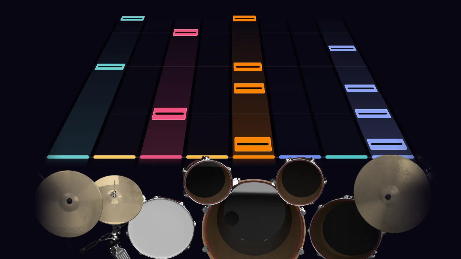 Sweet Child of Mine by Guns 'N' Roses in DRUMY: the chorus falling in Beatfall