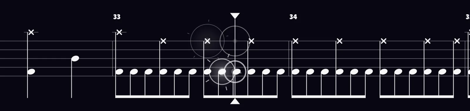 The Heaviest Matter Of The Universe by Gojira as drum notation in DRUMY