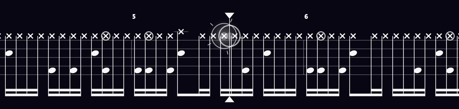 Tom Sawyer by Rush as drum notation in DRUMY