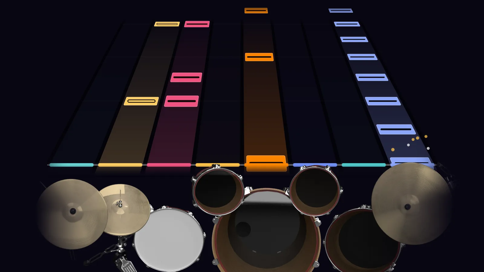 Twist And Shout by The Beatles in DRUMY: the chorus falling in Beatfall