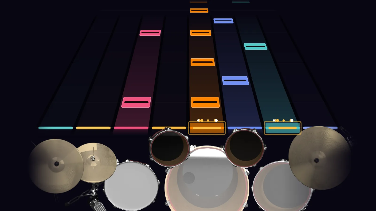 Uprising by Muse in DRUMY: the chorus falling in Beatfall