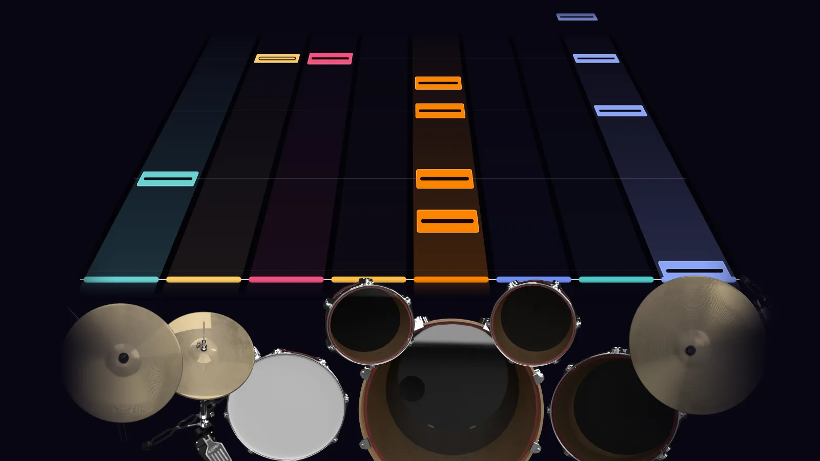 Us And Them by Pink Floyd in DRUMY: the chorus falling in Beatfall