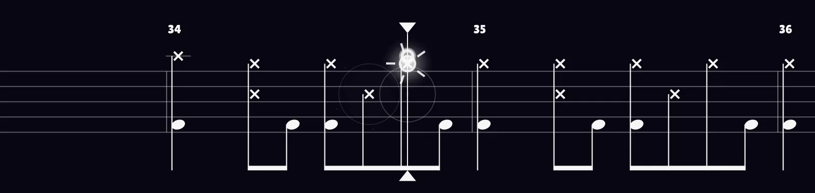 What I've Done by Linkin Park as drum notation in DRUMY