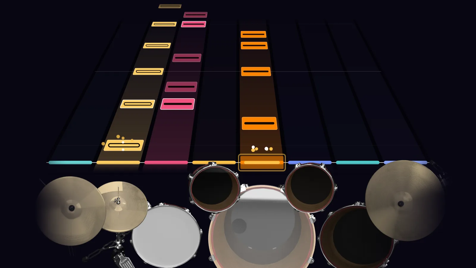 Whole Lotta Love by Led Zeppelin in DRUMY: the chorus falling in Beatfall
