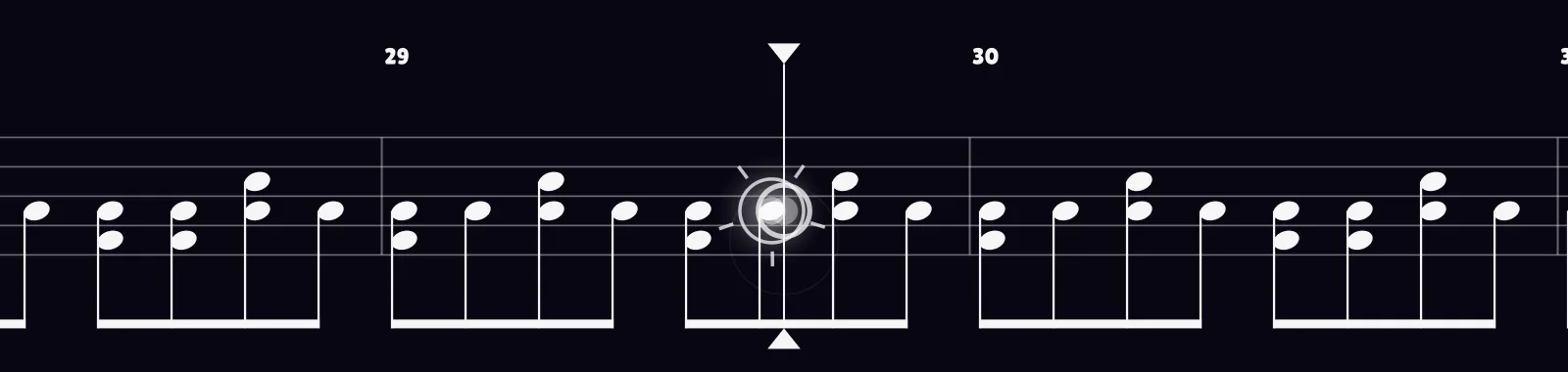 With Or Without You by U2 as drum notation in DRUMY